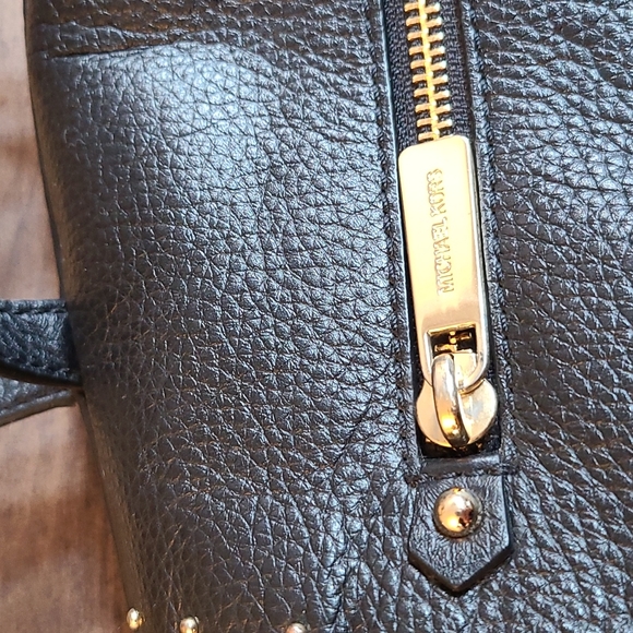 Michael Kors Black Leather Backpack/Purse - Picture 3 of 16